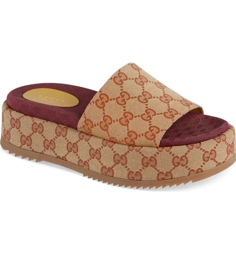 gucci women's platform slide|nordstrom gucci slides women.